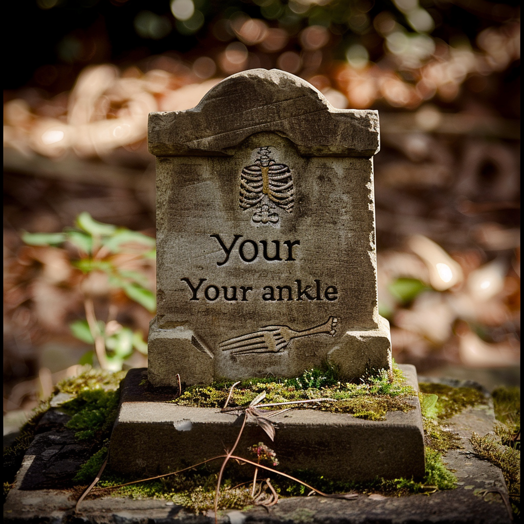 Ankle tombstone memorial image