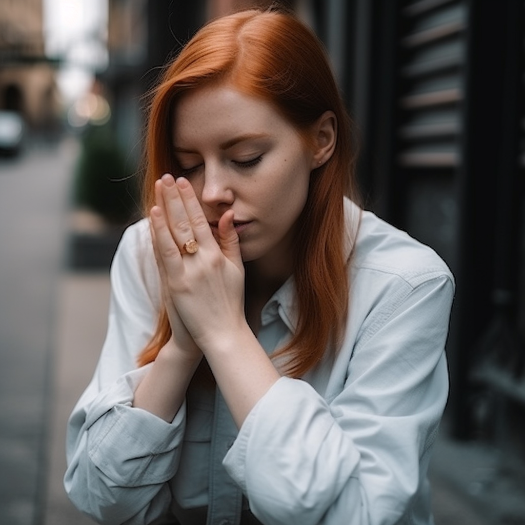 Anonymous woman performing a helpful gesture