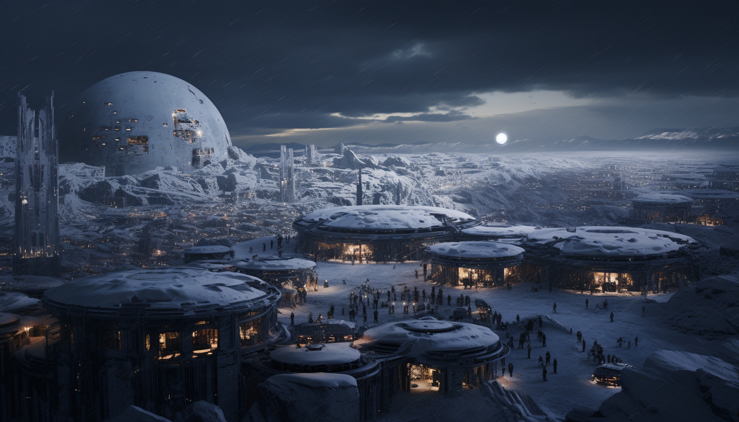 A haunting post-apocalyptic sci-fi city in Antarctica