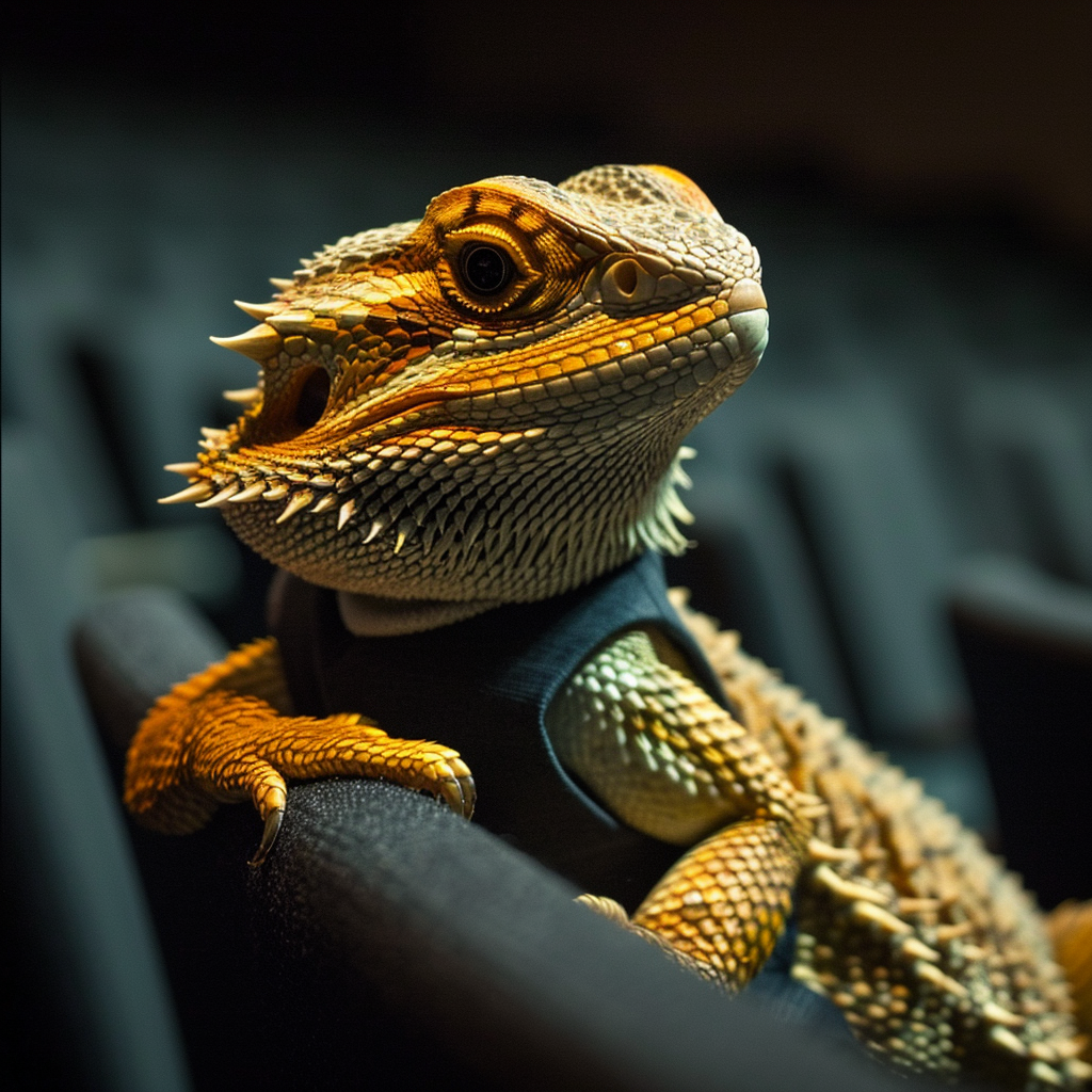 Bearded Dragon in ADFA Lecture Theatre