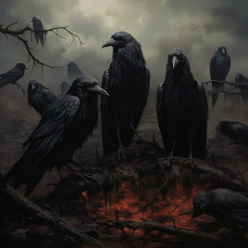 Anthropomorphic murder of crows