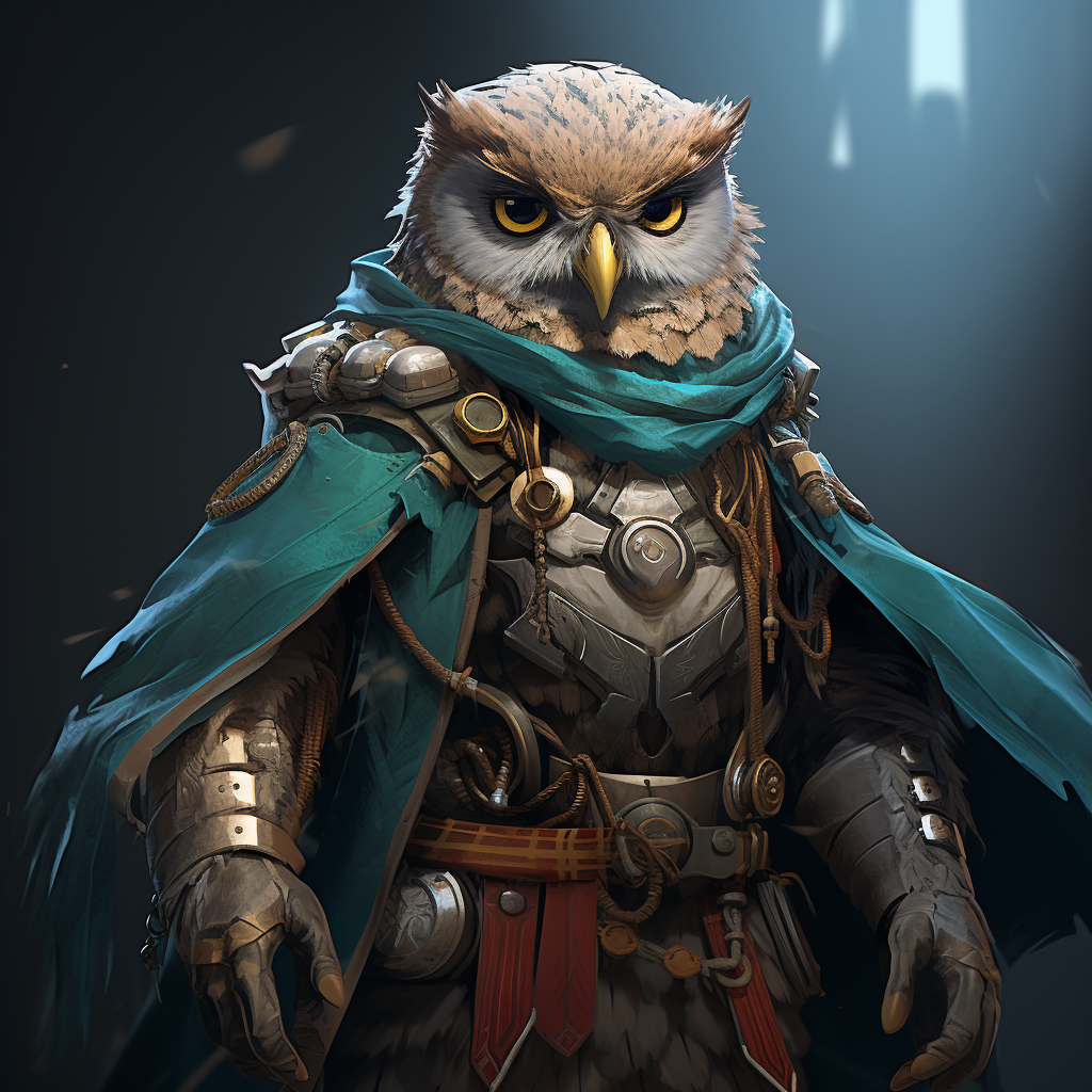 Owl character design illustration