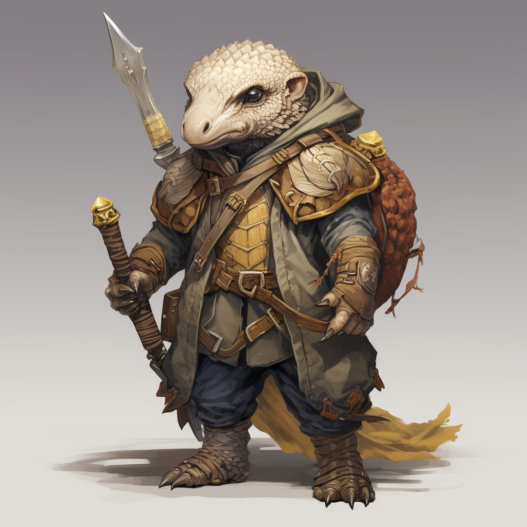 Adventurous pangolin ranger exploring the wilderness