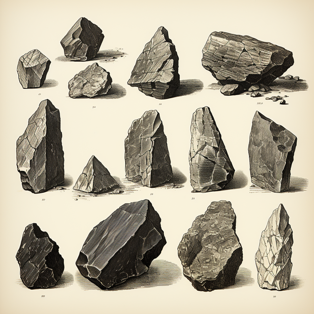 Illustration of antique fine rock structures