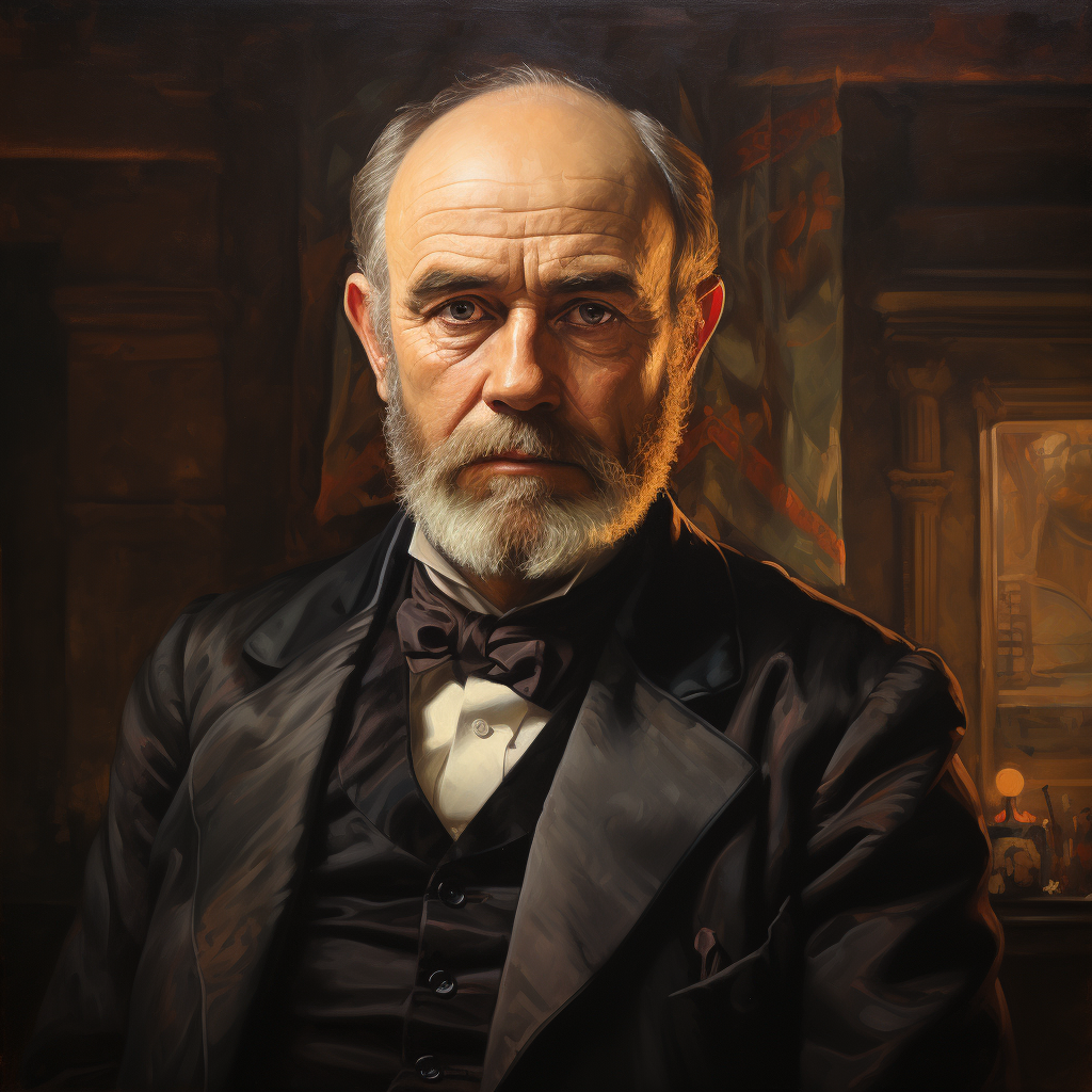 Antonin Dvořák, detailed oil portrait