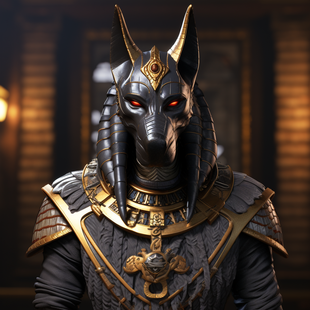 Realistic Anubis in a Creepy Pose