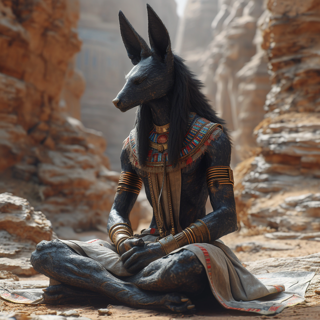 Anubis Egyptian God Cinematic Render