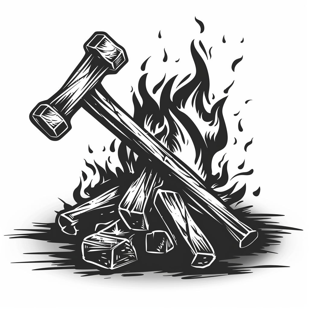 Anvil Hammer Fire Icon