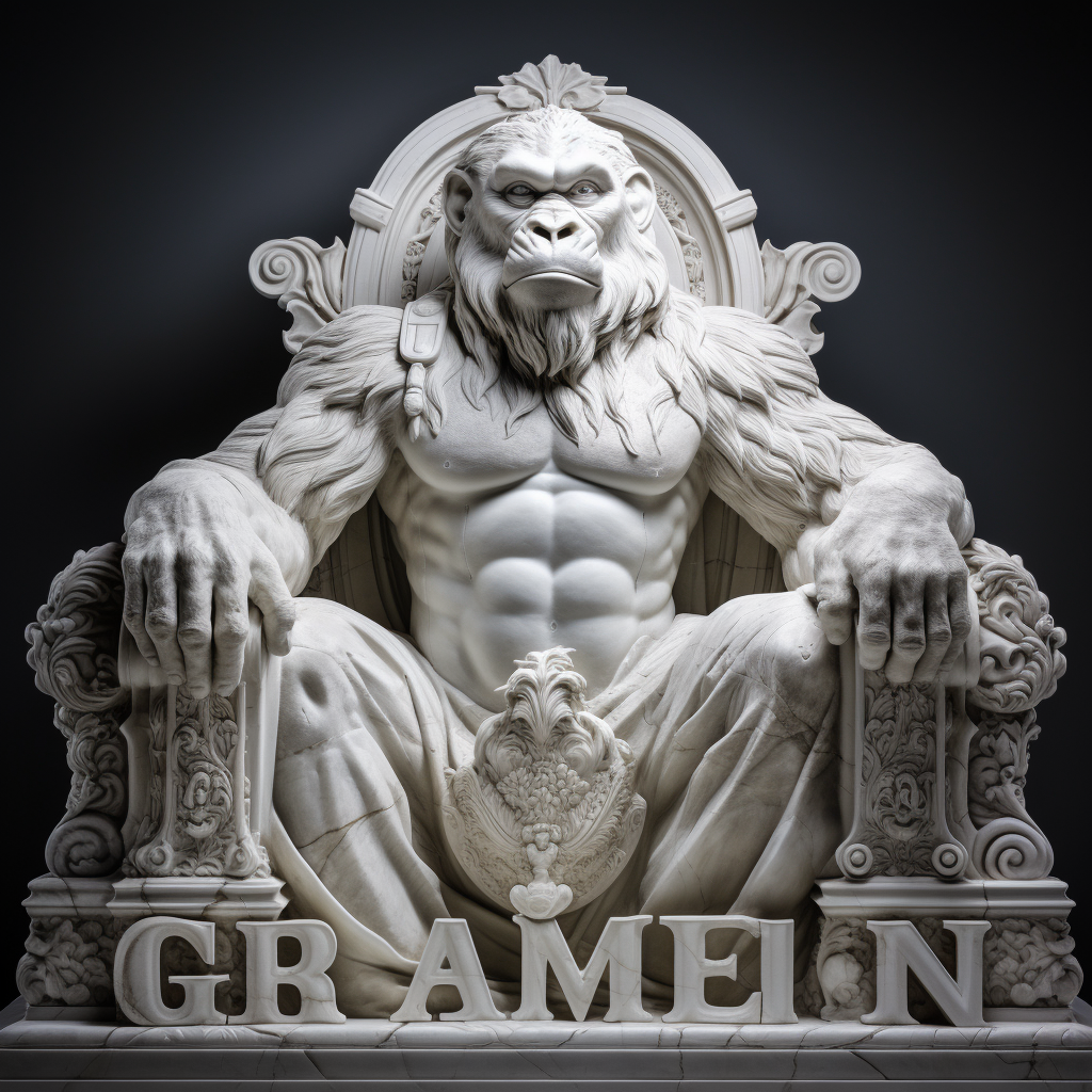 White Marble Ape King Statue