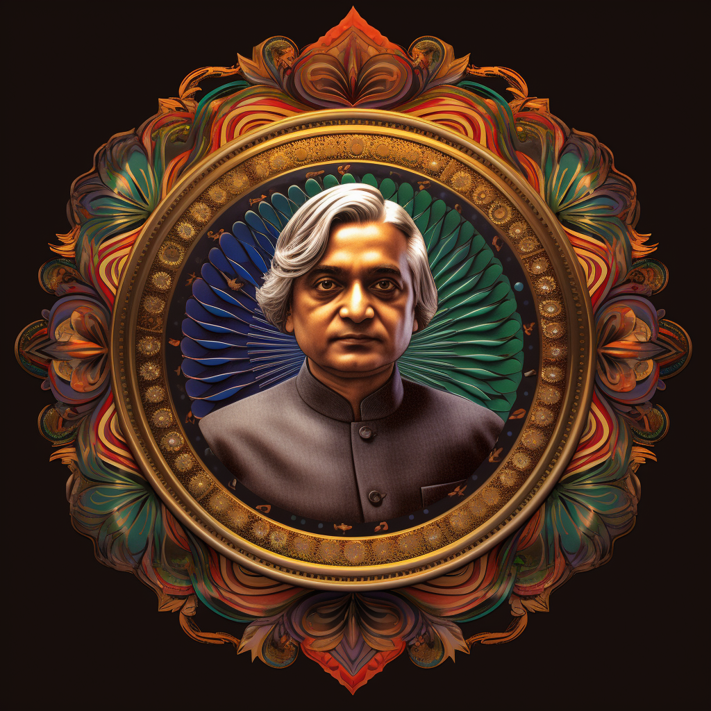 Symmetrical emblem of A.P.J Abdul Kalam