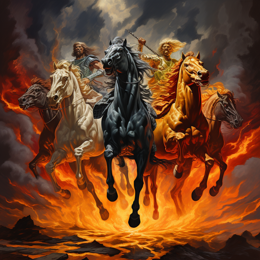 Four Horsemen Cartoon Depictions