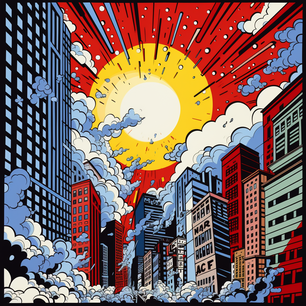 Apocalypse News in Roy Lichtenstein Style