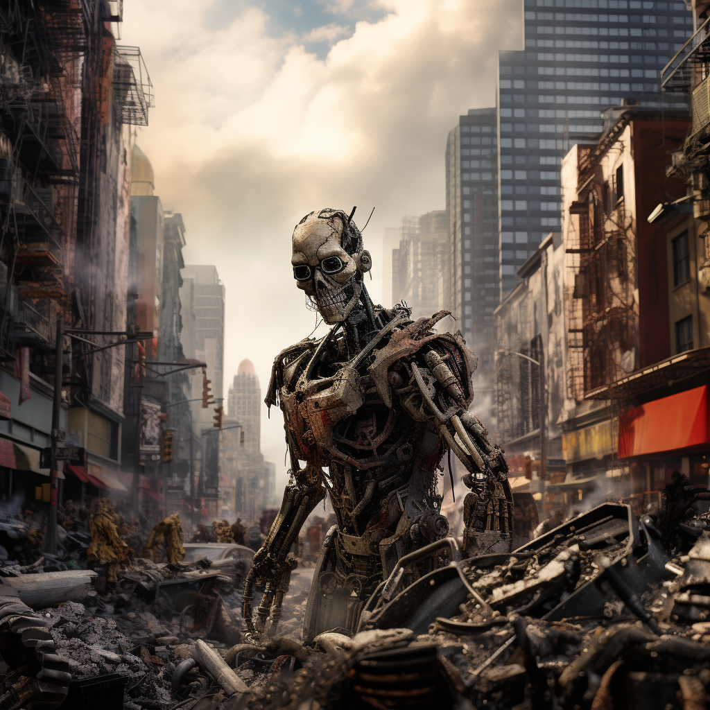 Apocalyptic Zombie Robots in New York