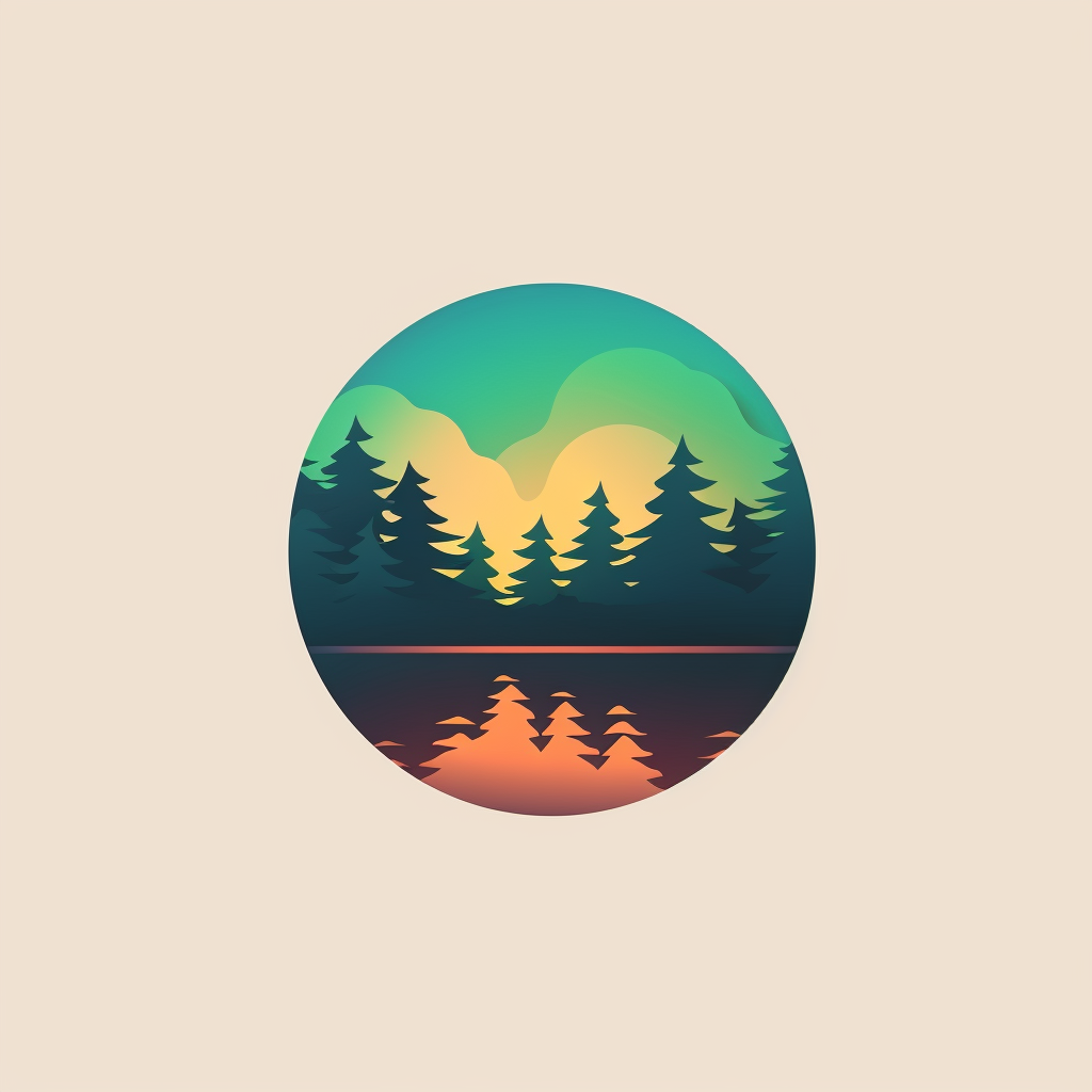 Logo with App in a Beautiful Forest