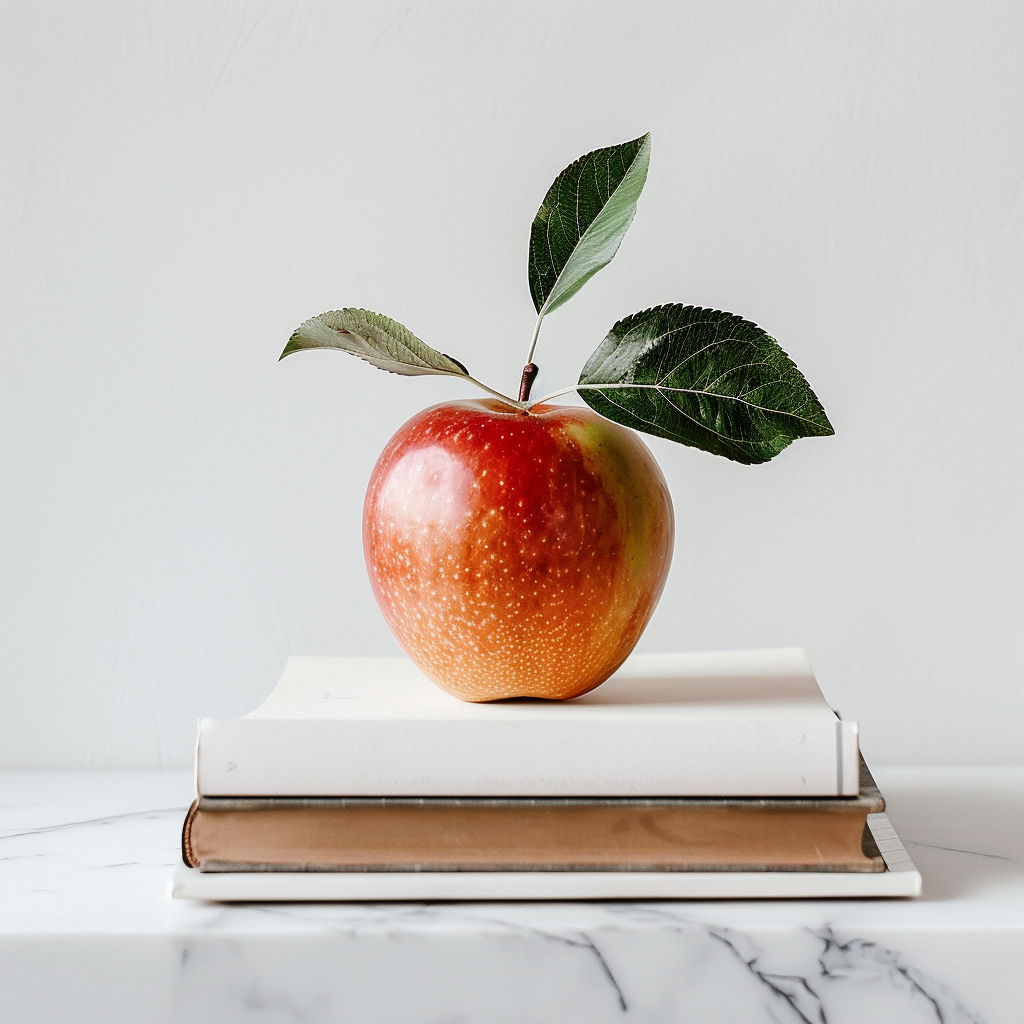 Apple on Books White