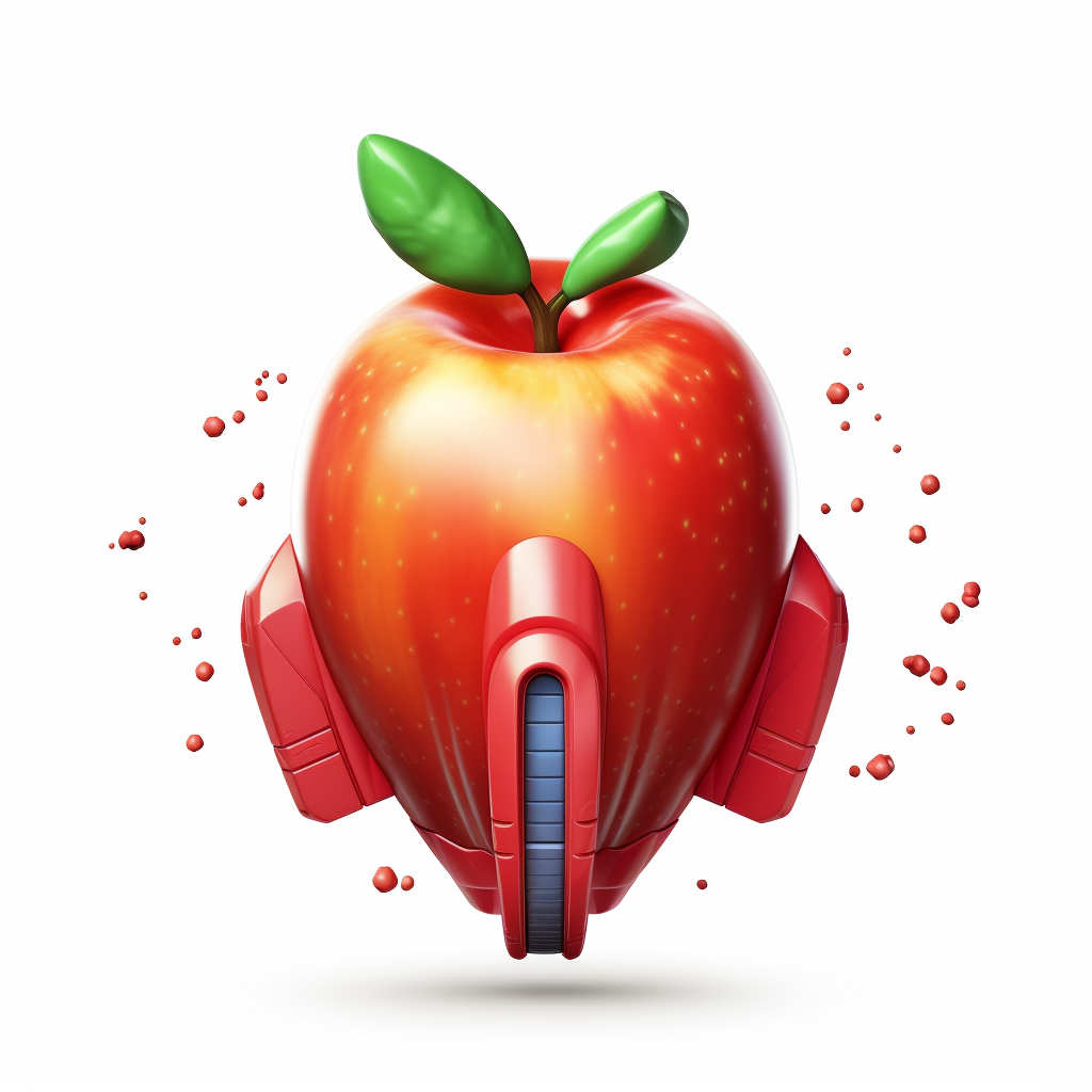 Transparent background Apple Emoji Rocket