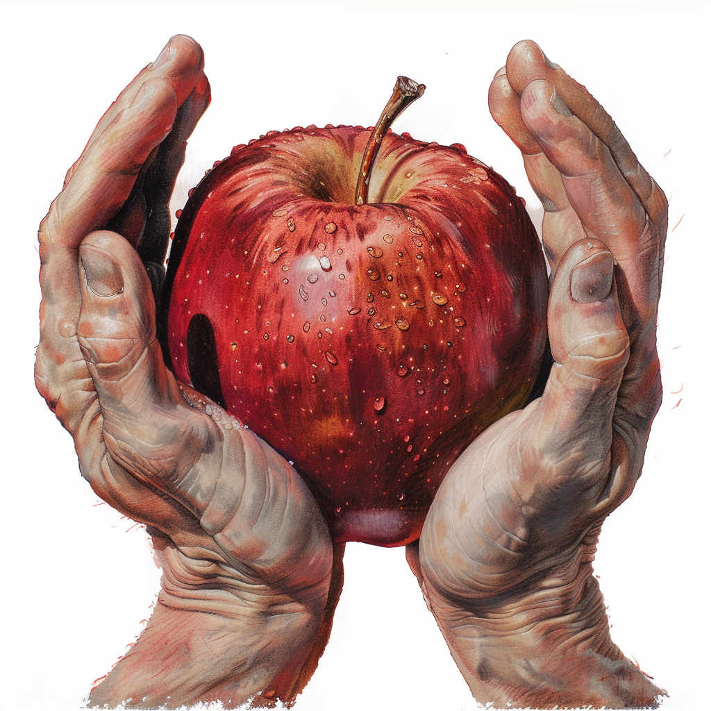 Apple Clapping Hands Image