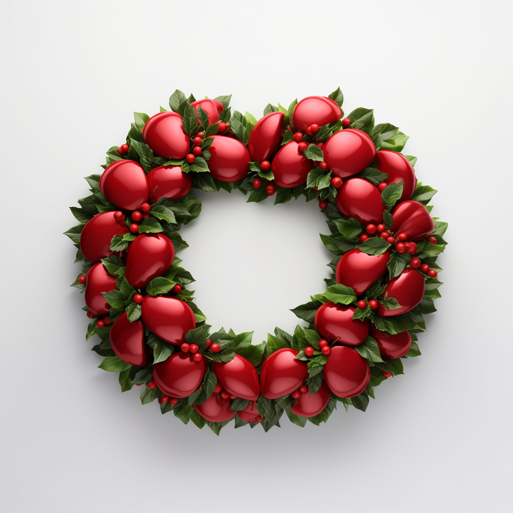 Apple Inc Logo with Christmas Wreaths Blend