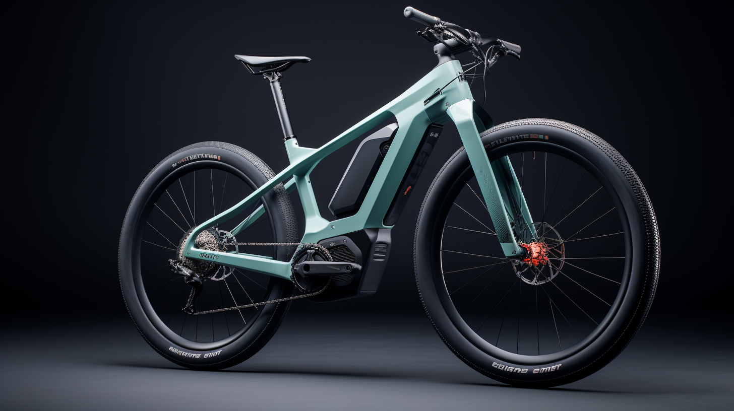 Apple-Inspired Electric Bike with Green Frame