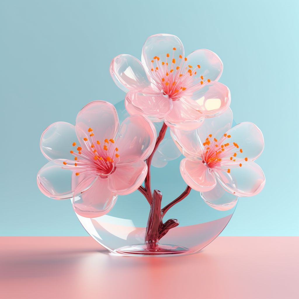 Apricot Blossom Holographic Color Background