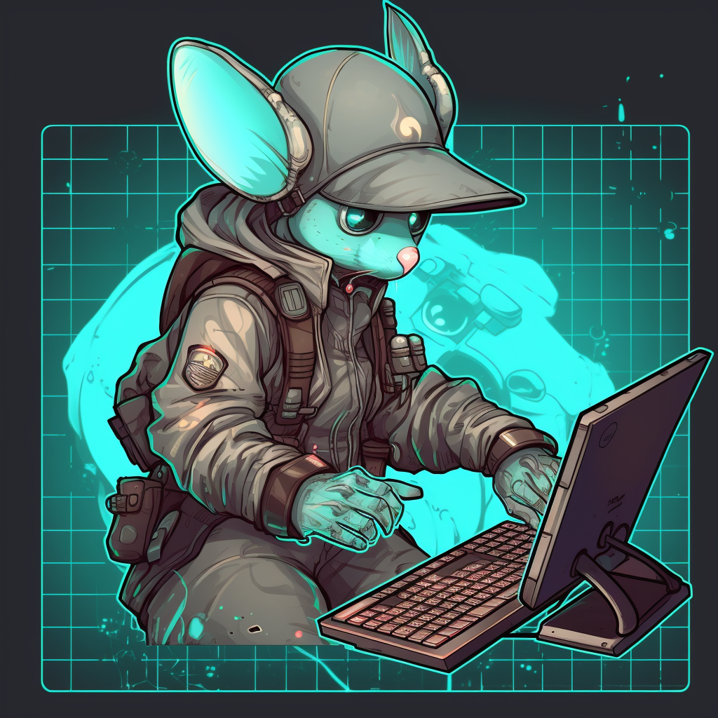 Aqua detective with keyboard and mouse