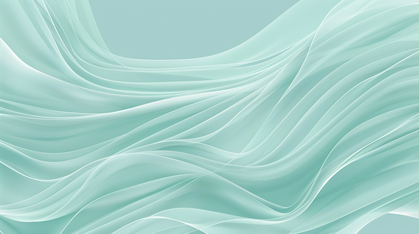 Aqua Green Wavy Lines Pattern