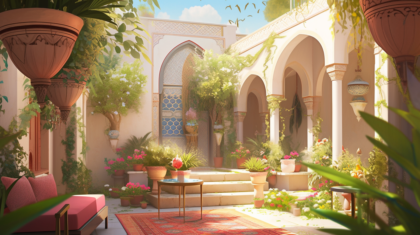 Beautiful Arabian Garden Landscape