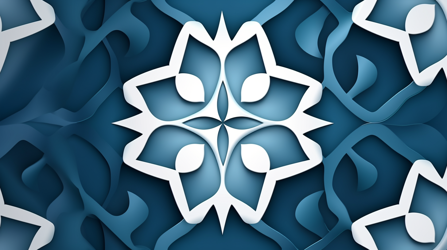 White and Blue Arabic Islamic Background