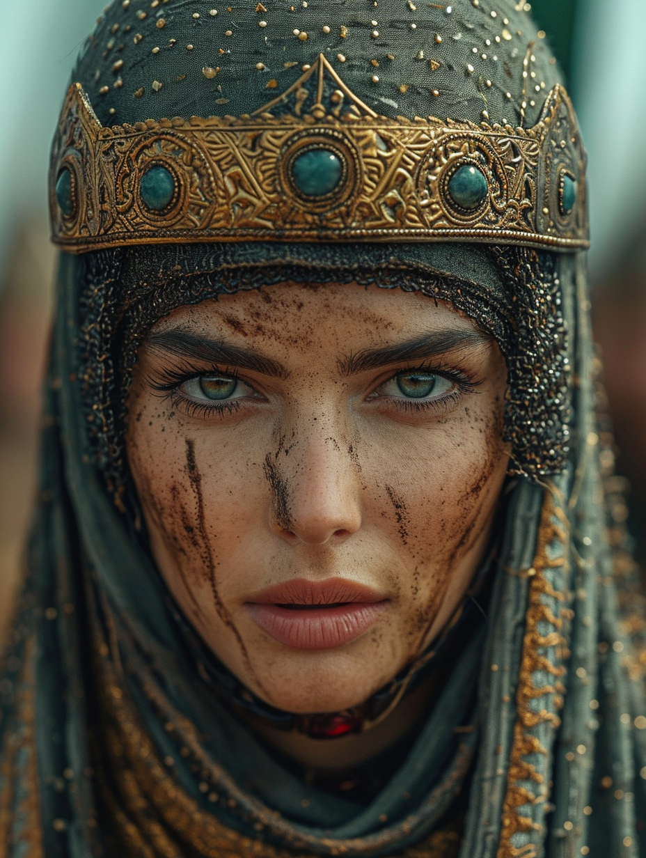 Arabic Female Warrior Ancient Battlefield