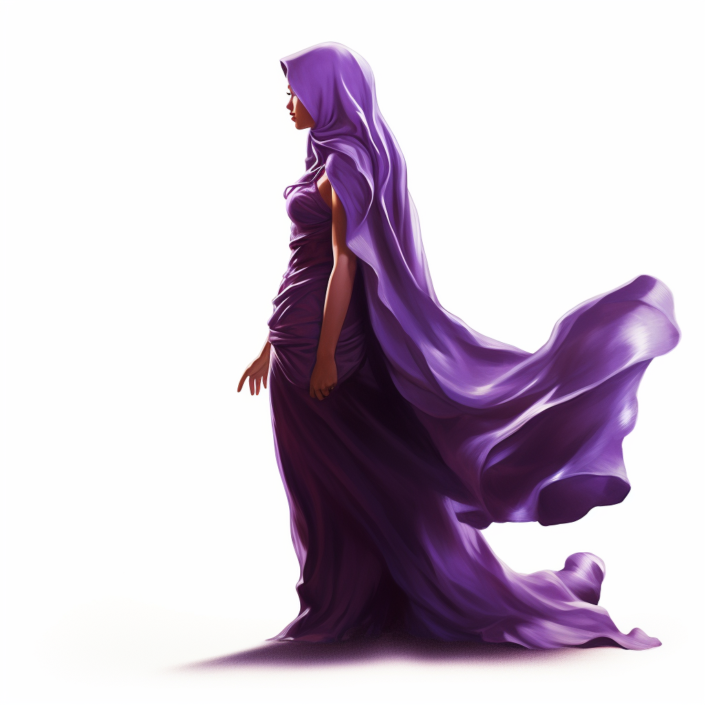 Arabic Hijabi Woman in Purple Study Sketches