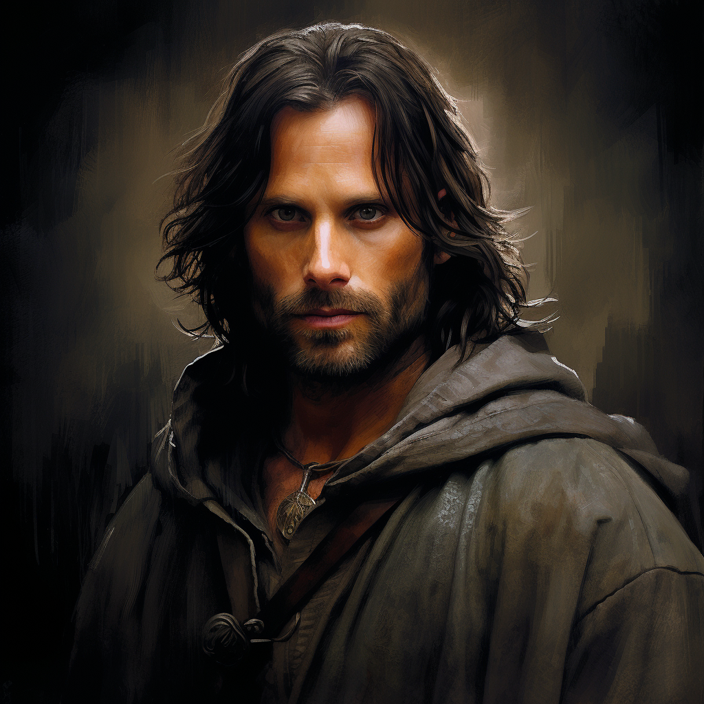 Aragorn with tiny eyes art