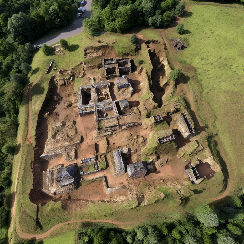 Drone-based image of Chun Castle discoveries