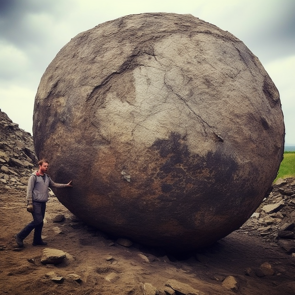 Gigantic stone ball discovered by archaeologist