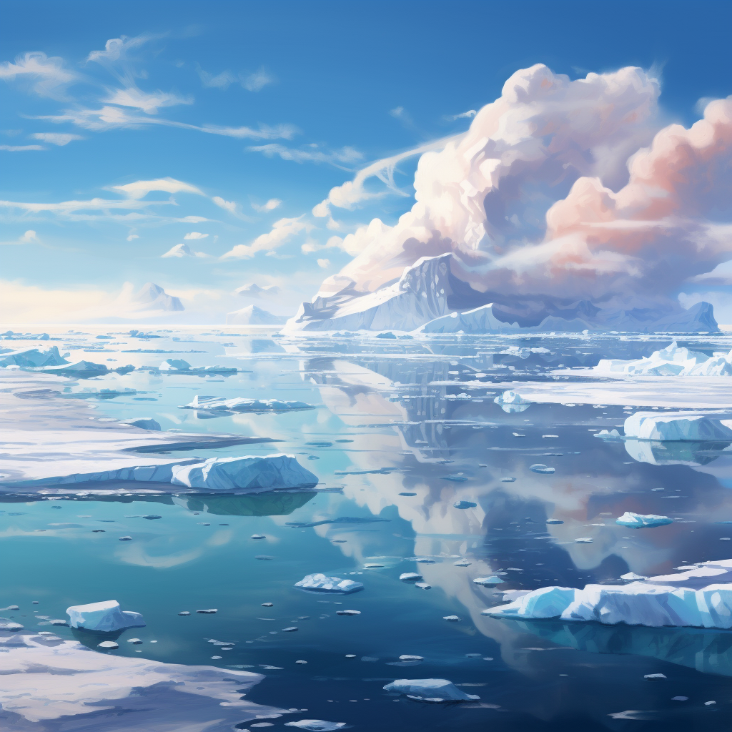 Stunning wide view of Arctic Ocean