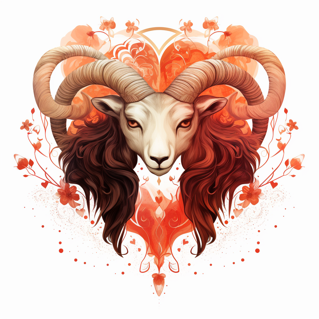 Aries symbol representing love and relationships