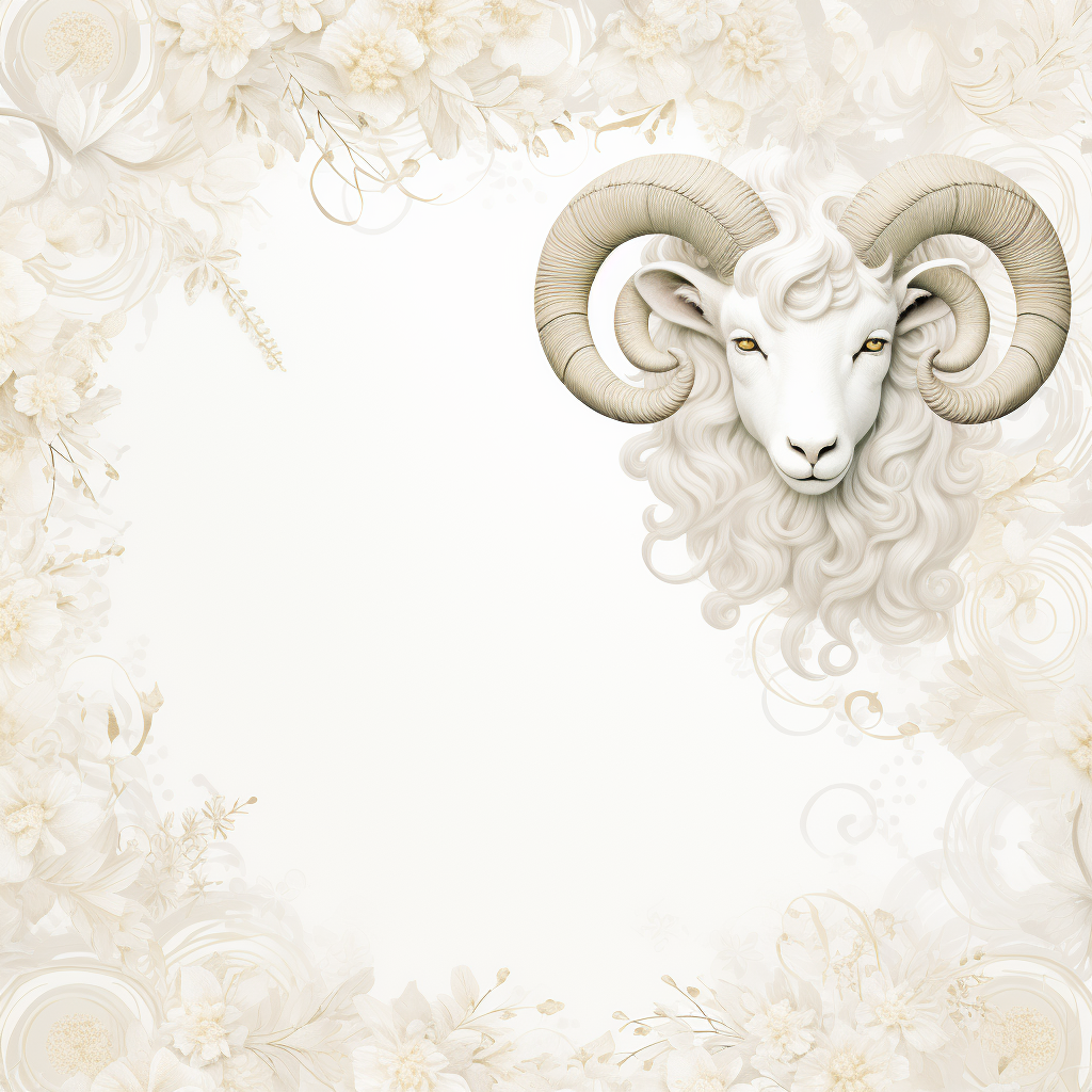 Aries-themed mystical scrapbooking design