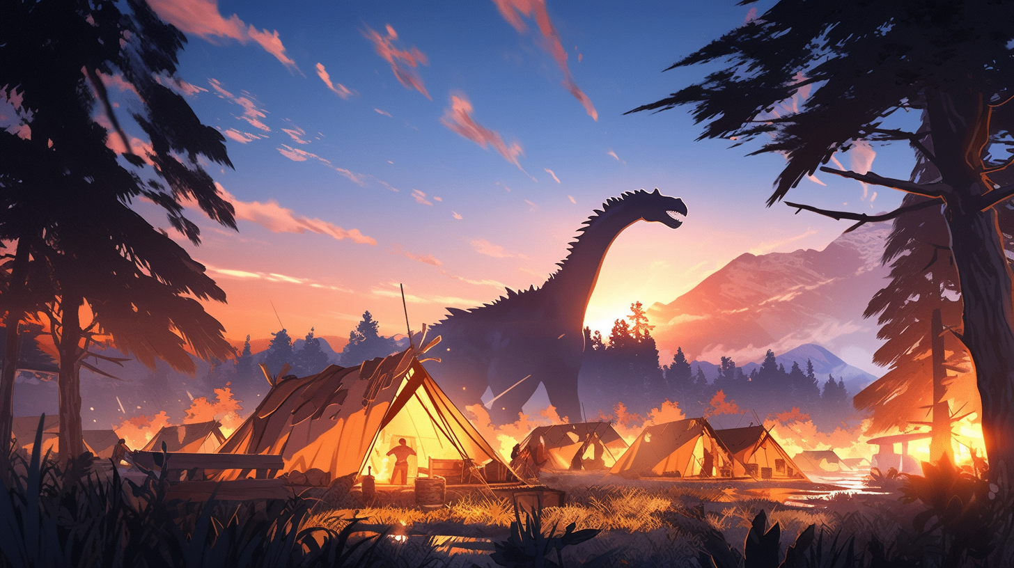 Ark Survival Evolved Illustration with Stunning View