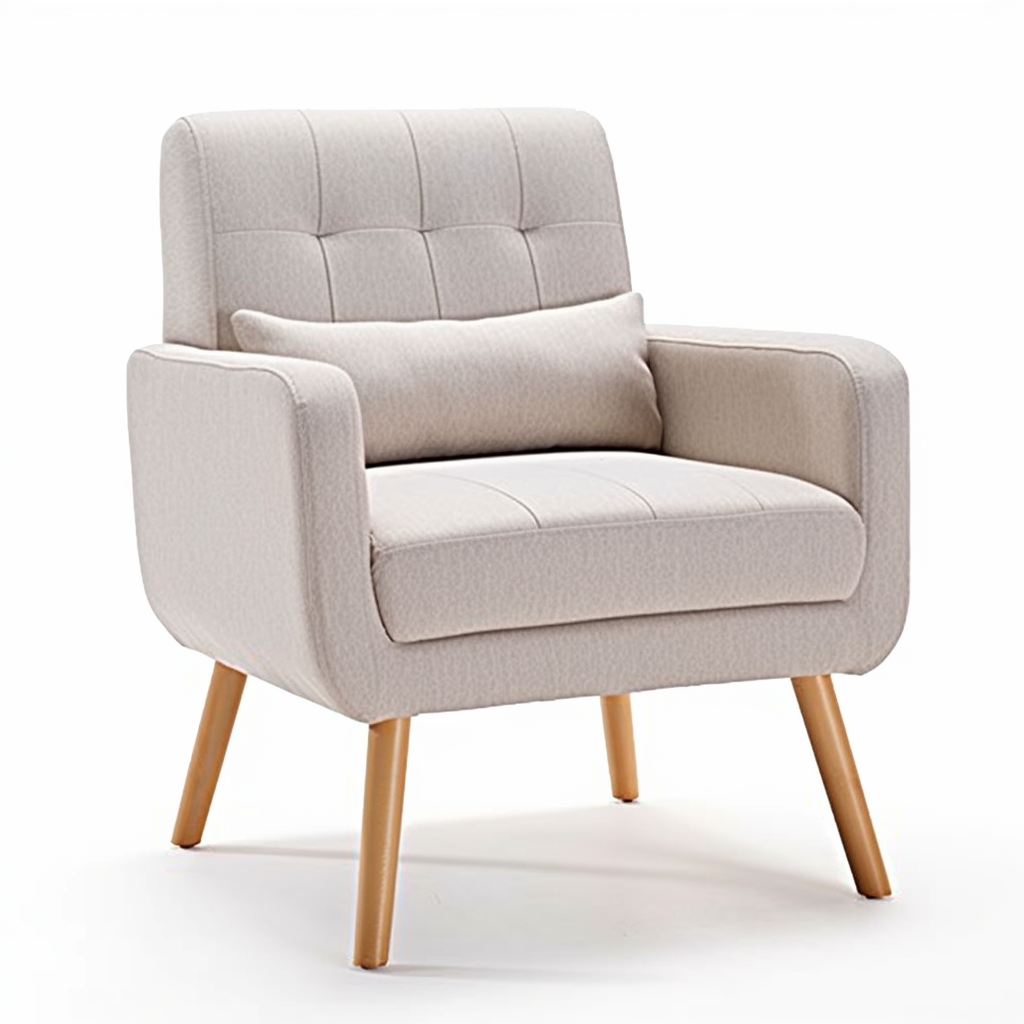 Beige Arm Accent Chair