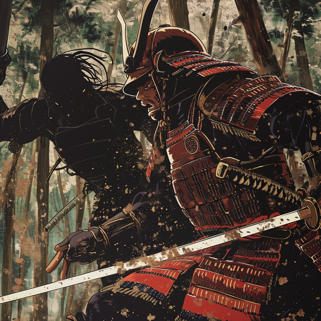 Armoured Samurai Ninja Fight Image