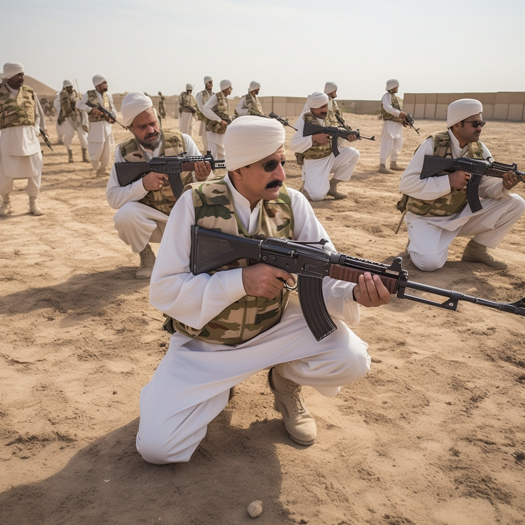 Pakistani Army Chief Training Militants in Pathani Suits