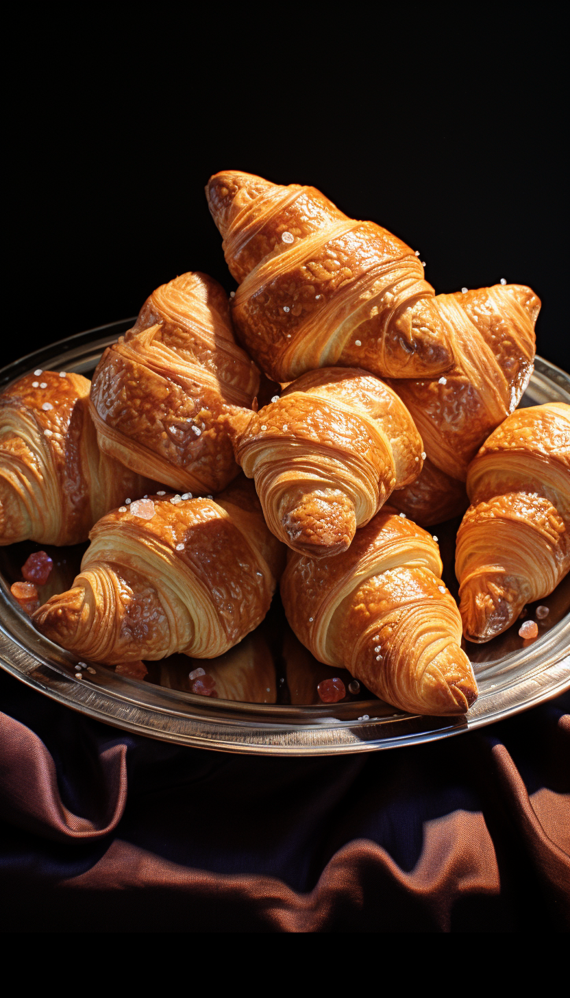 Plate of Delicious Croissants