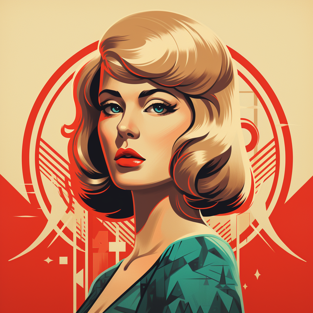 Vintage Taylor Swift in Art Deco Style