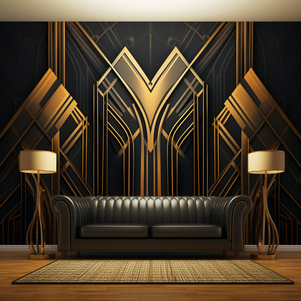 Art Deco Hollywood Drapes Wallpaper