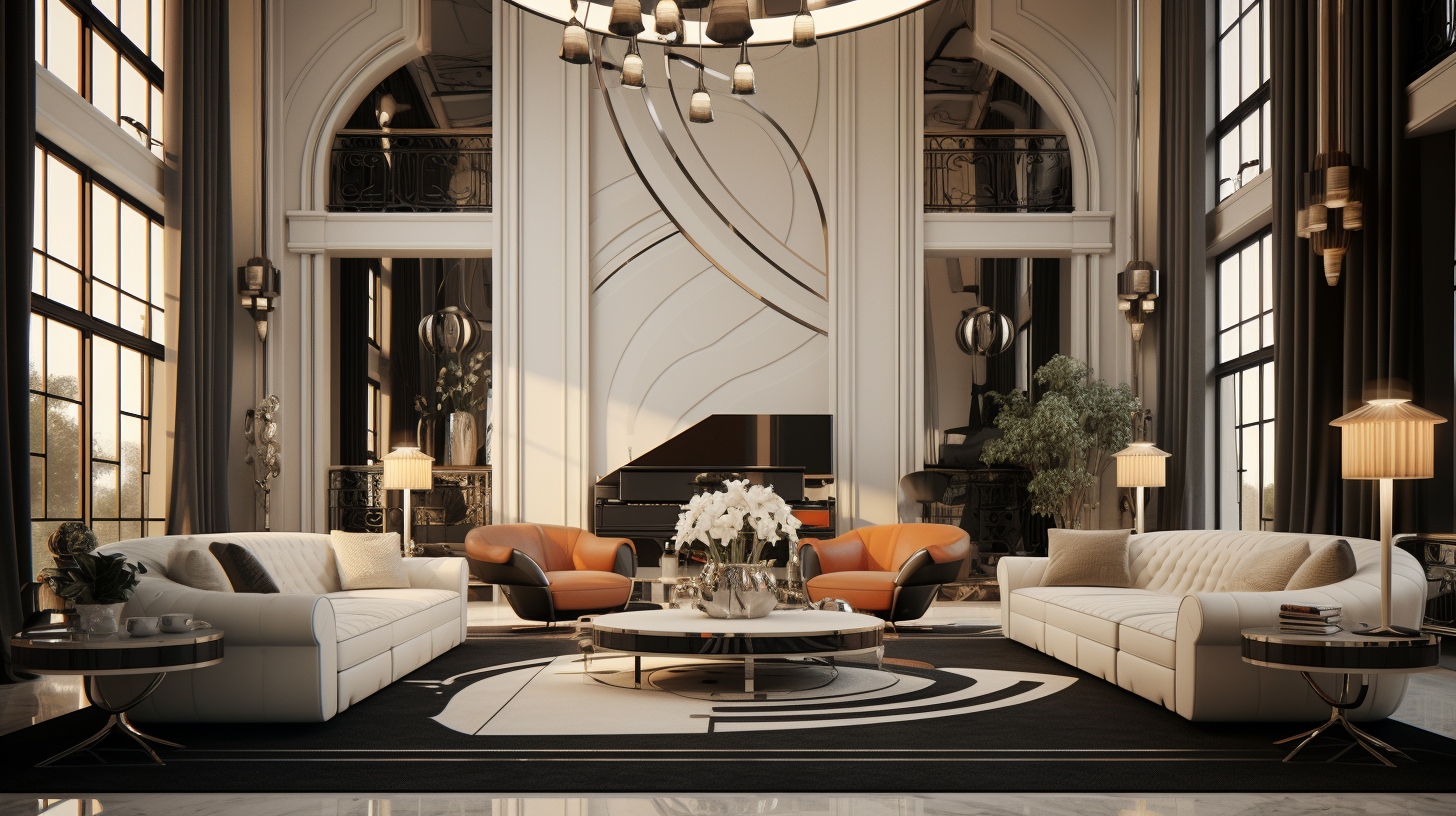 Stylish Art Deco Living Room