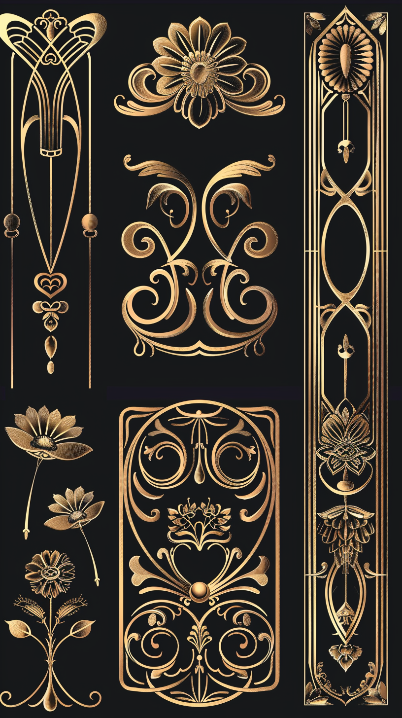 Beautiful Art Nouveau Picture Frame Patterns