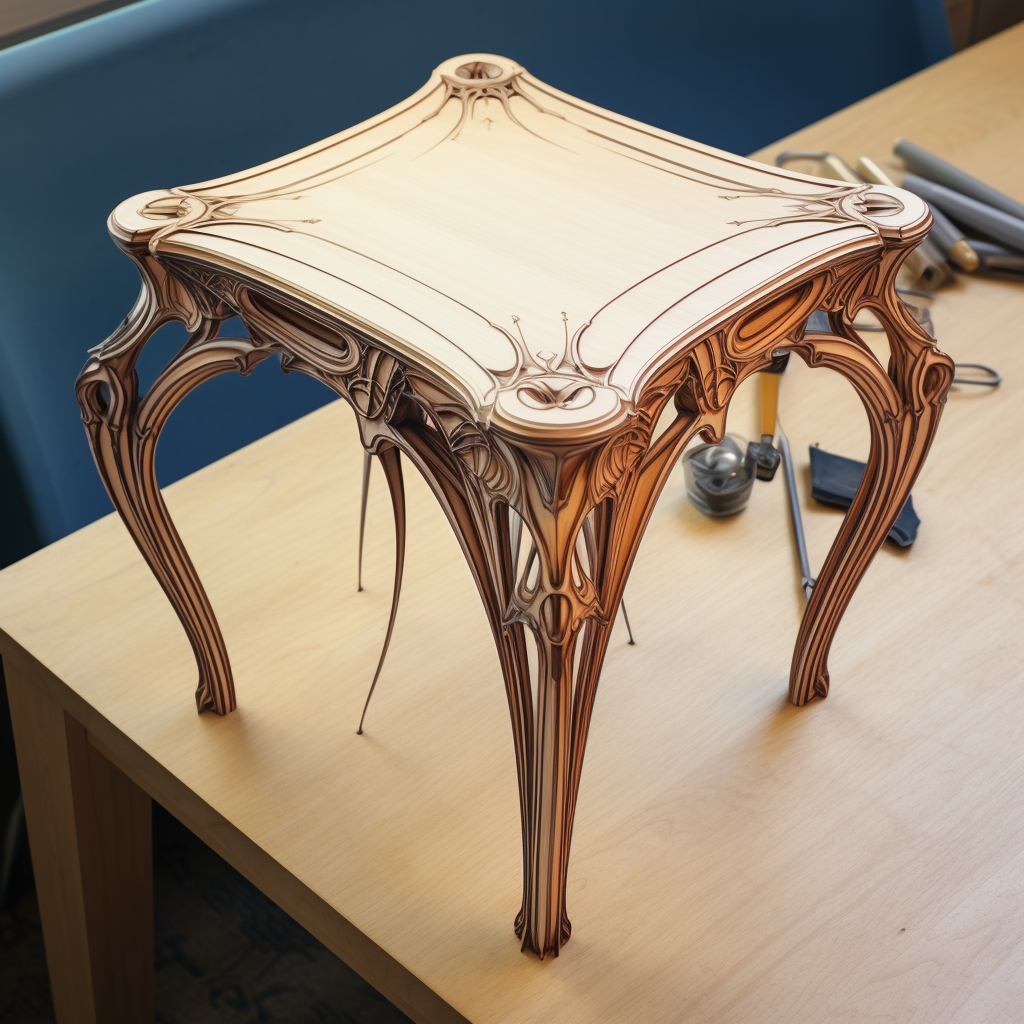 Art Nouveau Table with CNC Router