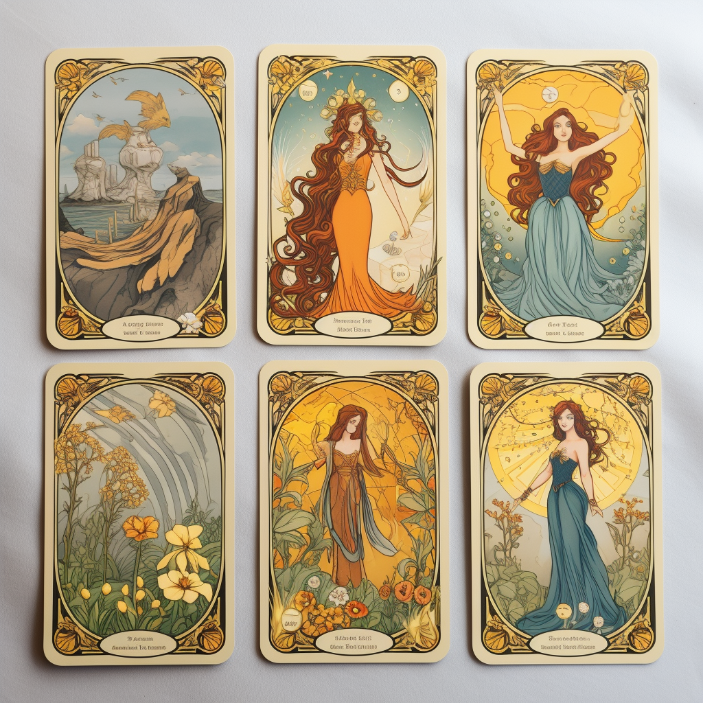 Art Nouveau Tarot Card