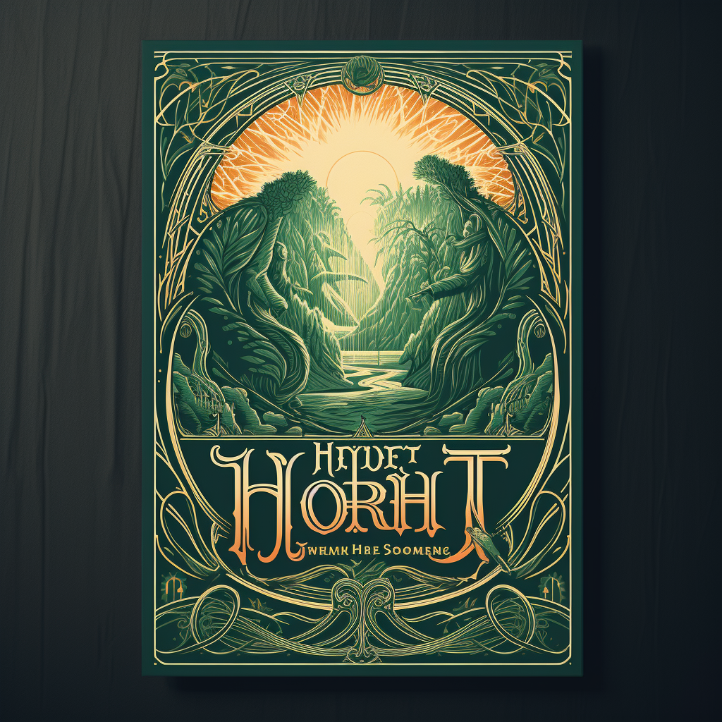 Art Deco inspired Hobbit concert poster