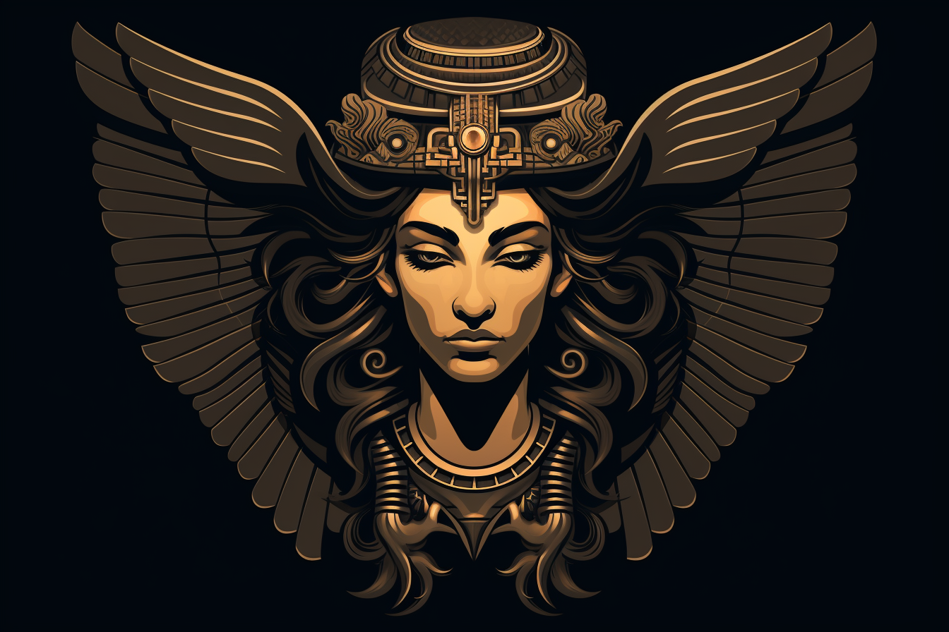 Mythological Sphinx with Art Deco Style