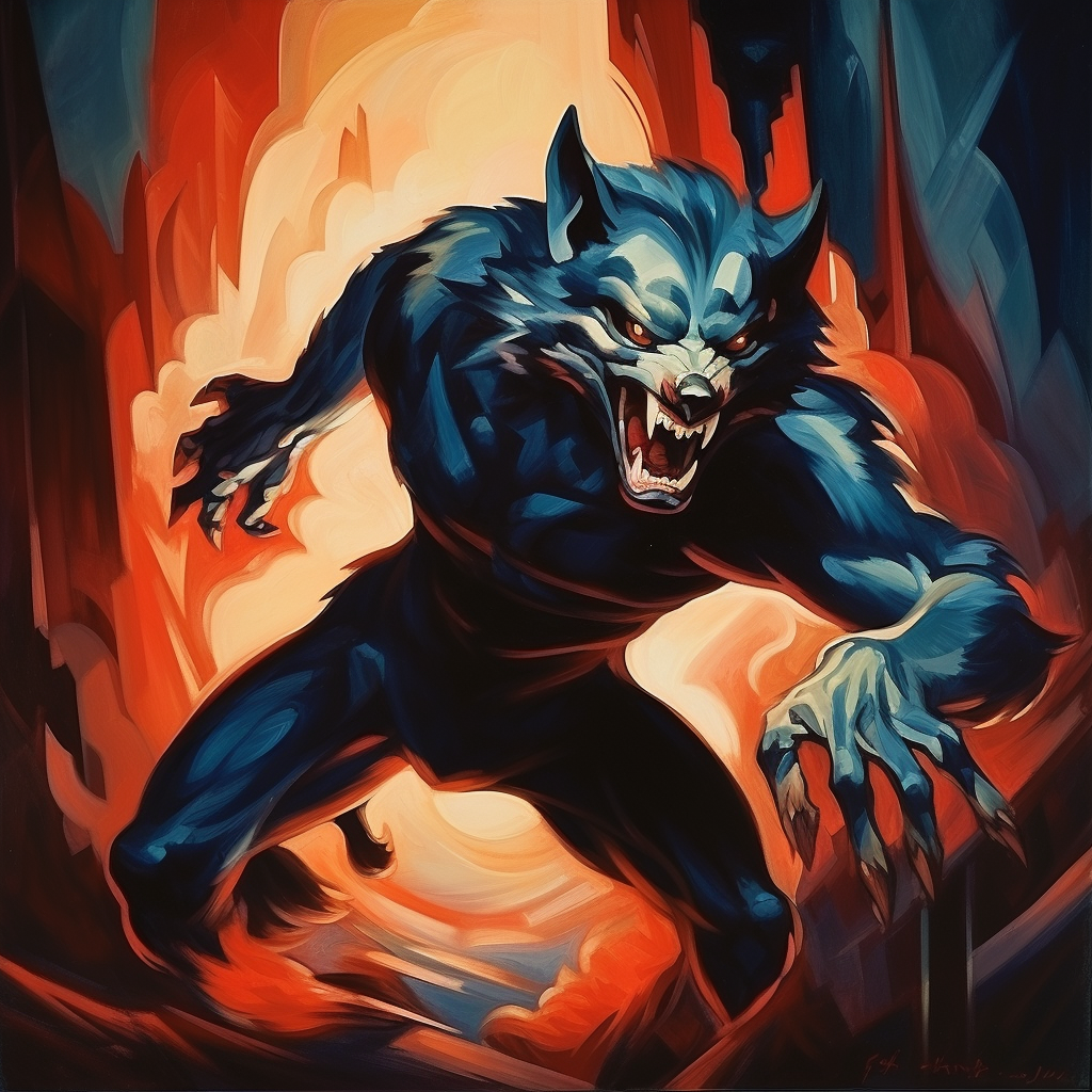 Vintage Art Deco Werewolf Picture